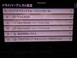 9インチの画面で様々なドライバーアシスト設定が可能です。