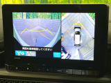 【マルチビューカメラシステム】専用のカメラにより、上から見下ろしたような視点で360度クルマの周囲を確認することができます☆縦列駐車や幅寄せ時に活躍してくれます♪