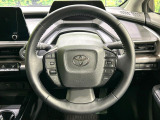 【純正革巻きステアリング】上質な革を使用することで、手にしっかり馴染みとても運転しやすいハンドルです♪