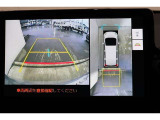 前後左右のカメラの映像を合成し、車を上から見たような視点のパノラミックビューモニター。後方の死角だけでなく左右や前方の障害物の発見もしやすくなります。