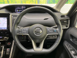 【純正革巻きステアリング】上質な革を使用することで、手にしっかり馴染みとても運転しやすいハンドルです♪