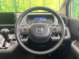 【純正革巻きステアリング】上質な革を使用することで、手にしっかり馴染みとても運転しやすいハンドルです♪