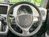 【純正革巻きステアリング】上質な革を使用することで、手にしっかり馴染みとても運転しやすいハンドルです♪
