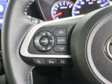 ステアリングスイッチ付き。前方から目を離すことなく操作することが可能です。