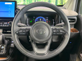 【純正革巻きステアリング】上質な革を使用することで、手にしっかり馴染みとても運転しやすいハンドルです♪