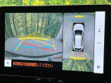 【パノラミックビューモニター】専用のカメラにより、上から見下ろしたような視点で360度クルマの周囲を確認することができます☆死角部分も確認しやすく、狭い場所での切り返しや駐車もスムーズに行えます。