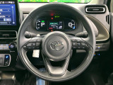【純正革巻きステアリング】上質な革を使用することで、手にしっかり馴染みとても運転しやすいハンドルです♪