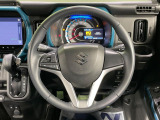 【純正革巻きステアリング】上質な革を使用することで、手にしっかり馴染みとても運転しやすいハンドルです♪
