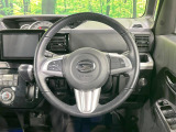 【純正革巻きステアリング】上質な革を使用することで、手にしっかり馴染みとても運転しやすいハンドルです♪