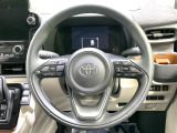 【純正革巻きステアリング】上質な革を使用することで、手にしっかり馴染みとても運転しやすいハンドルです♪