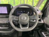 【純正革巻きステアリング】上質な革を使用することで、手にしっかり馴染みとても運転しやすいハンドルです♪