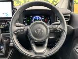 【純正革巻きステアリング】上質な革を使用することで、手にしっかり馴染みとても運転しやすいハンドルです♪