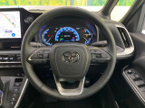 【純正革巻きステアリング】上質な革を使用することで、手にしっかり馴染みとても運転しやすいハンドルです♪