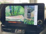 【パノラミックビューモニター】専用のカメラにより、上から見下ろしたような視点で360度クルマの周囲を確認することができます☆死角部分も確認しやすく、狭い場所での切り返しや駐車もスムーズに行えます。