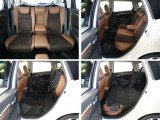 足元も広々としたリヤシート。チップアップ&ダイブダウン機構付シートは、お客様の使用用途に合わせてシートアレンジが可能です。