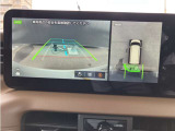 クルマを空から見たような映像が映る、アラウンドビューモニターで、車両周辺の安全確認も一目できます!小さなお子様や障害物も確認できるので、運転のしやすさだけでなく事故防止にも役立ち安心して駐車できます♪