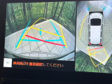 【パノラミックビューモニター】専用のカメラにより、上から見下ろしたような視点で360度クルマの周囲を確認することができます☆死角部分も確認しやすく、狭い場所での切り返しや駐車もスムーズに行えます。