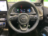 【純正革巻きステアリング】上質な革を使用することで、手にしっかり馴染みとても運転しやすいハンドルです♪