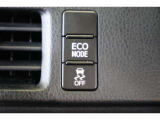 ECOモードはエアコンの利きなどを抑え、低燃費で走れるようサポートします。アクセル操作に対するレスポンスがゆるくなり、急発進や加速はしづらくなります。走行状況に応じてボタンで切替えることが出来ます。