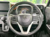 【純正革巻きステアリング】上質な革を使用することで、手にしっかり馴染みとても運転しやすいハンドルです♪