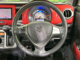 【純正革巻きステアリング】上質な革を使用することで、手にしっかり馴染みとても運転しやすいハンドルです♪