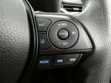 ステアリングスイッチでクルーズコントロール機能の操作ができます。長距離の高速走行時の疲労軽減や燃費に役立ちます。