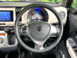 【純正革巻きステアリング】上質な革を使用することで、手にしっかり馴染みとても運転しやすいハンドルです♪