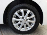 社外14インチアルミ装着!タイヤサイズは155/65R14です
