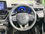 【純正革巻きステアリング】上質な革を使用することで、手にしっかり馴染みとても運転しやすいハンドルです♪