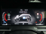 統合型インターフェースディスプレイ。モーターへ発電していく様子も見れるメーター類。ハンドル左側のスイッチで表示切替や設定が出来ます。