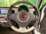 【純正革巻きステアリング】上質な革を使用することで、手にしっかり馴染みとても運転しやすいハンドルです♪