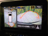 【アラウンドビューモニター】専用のカメラにより、上から見下ろしたような視点で360度クルマの周囲を確認することができます☆死角部分も確認しやすく、狭い場所での切り返しや駐車もスムーズに行えます。