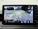 バックカメラの画像です。ガイドラインがスムースな車庫入れをサポートいたします。車庫入れの安心感がアップしますね。