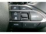 ステアリングスイッチ付き。前方から目を離すことなく、オーディオの選局や運転支援系の操作ができます。