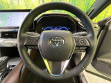 【純正革巻きステアリング】上質な革を使用することで、手にしっかり馴染みとても運転しやすいハンドルです♪