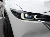 鋭く前方を照らす、LEDヘッドライト。遠くまで視界が開けることで、より安心したストレスのない走行を、提供してくれます。ライトの寿命が長いこともLEDライトの特徴です。