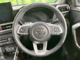 【純正革巻きステアリング】上質な革を使用することで、手にしっかり馴染みとても運転しやすいハンドルです♪