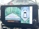 【パノラミックビューモニター】専用のカメラにより、上から見下ろしたような視点で360度クルマの周囲を確認することができます☆死角部分も確認しやすく、狭い場所での切り返しや駐車もスムーズに行えます。