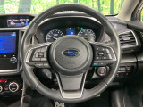 【純正革巻きステアリング】上質な革を使用することで、手にしっかり馴染みとても運転しやすいハンドルです♪