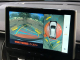 【パノラミックビューモニター】専用のカメラにより、上から見下ろしたような視点で360度クルマの周囲を確認することができます☆死角部分も確認しやすく、狭い場所での切り返しや駐車もスムーズに行えます。
