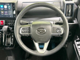 【純正革巻きステアリング】上質な革を使用することで、手にしっかり馴染みとても運転しやすいハンドルです♪