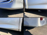 車両側面の傷の写真です。タッチアップが施されています。修理も受け付けておりますので、お気軽にスタッフへご相談ください!