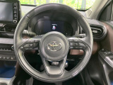 【純正革巻きステアリング】上質な革を使用することで、手にしっかり馴染みとても運転しやすいハンドルです♪