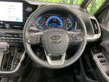 【純正革巻きステアリング】上質な革を使用することで、手にしっかり馴染みとても運転しやすいハンドルです♪