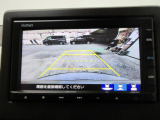 バックカメラの画像です。ガイドラインがスムースな車庫入れをサポートいたします。車庫入れの安心感がアップしますね。