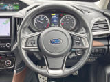 【純正革巻きステアリング】上質な革を使用することで、手にしっかり馴染みとても運転しやすいハンドルです♪