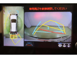 ハンドル操作にあわせてガイドラインが変化するバックガイドモニター搭載。全方位、フロント、左右側面モニターも搭載しているので、周囲の状況を確認しながら駐車出来ます。慣れない場所でも心強いですよ。