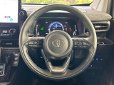 【純正革巻きステアリング】上質な革を使用することで、手にしっかり馴染みとても運転しやすいハンドルです♪