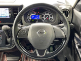 【純正革巻きステアリング】上質な革を使用することで、手にしっかり馴染みとても運転しやすいハンドルです♪