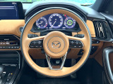 【純正革巻きステアリング】上質な革を使用することで、手にしっかり馴染みとても運転しやすいハンドルです♪